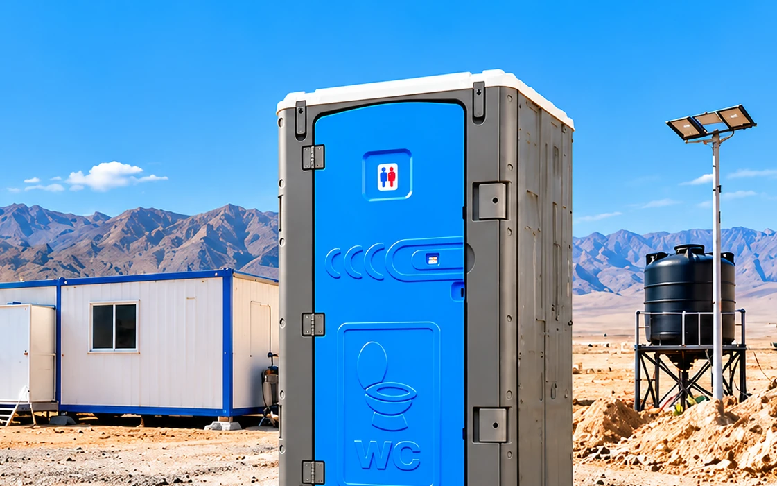 Portable toilet for remote work areas – ESPO unit at a remote site camp